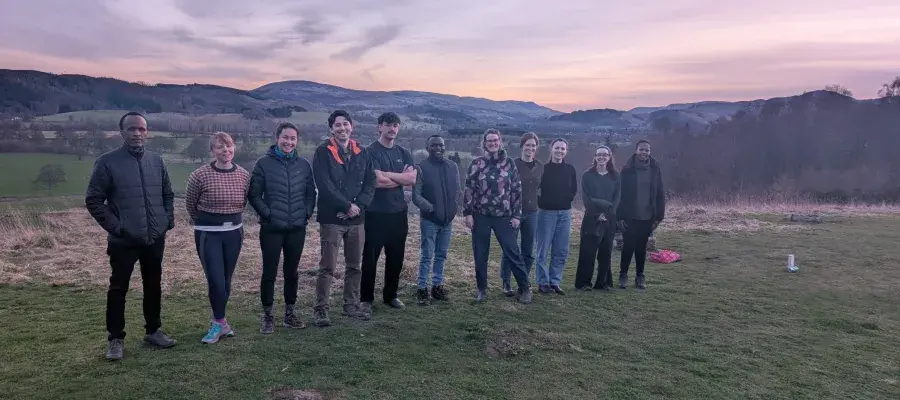 Staff and students who attended the wellness retreat