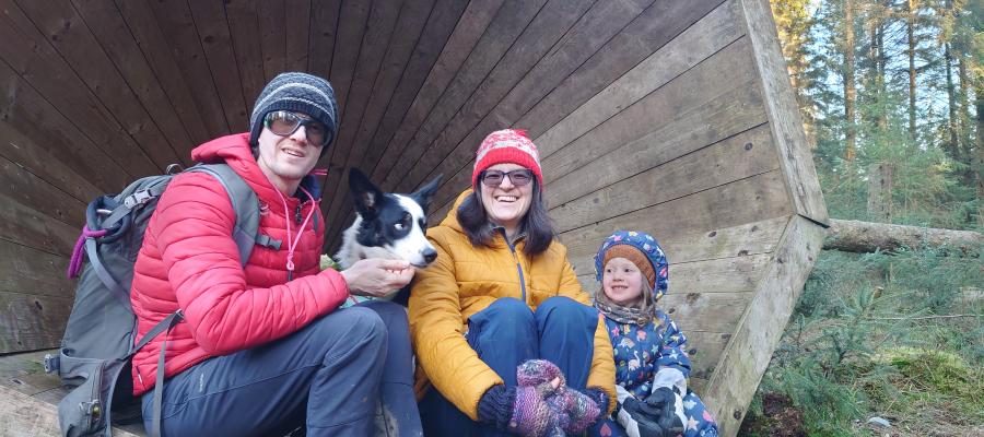 Dr Amy Pickering with her family