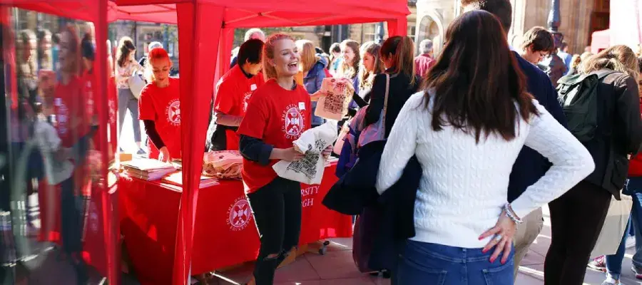 Student ambassador at undergraduate open day