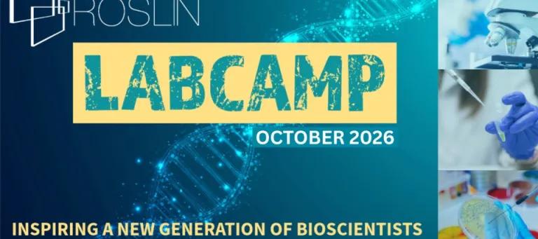 LabCamp October 2026 promotional material. Inspiring a new generation of bioscientists. 
