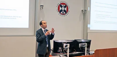 Delivering a lecture