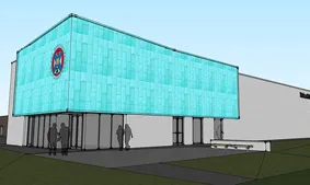 Computer generated image of the planned National Avian Research Facility