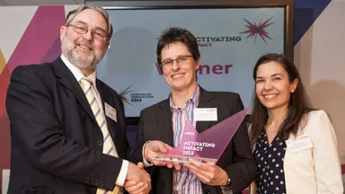 Roslin's Innovation Team accepting their award