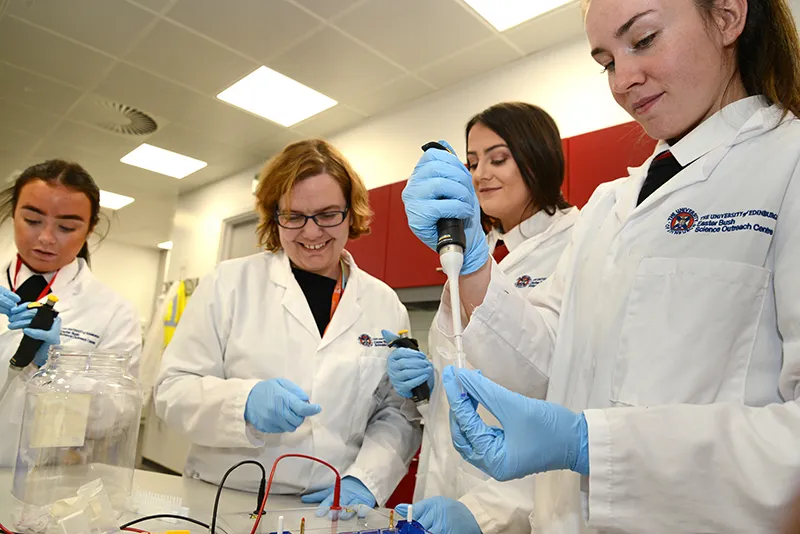 Happy Advanced Higher pupils from North Lanarkshire at EBSOC