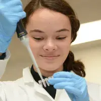 Student in lab