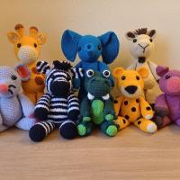 Knitted animals by Zoe Insley