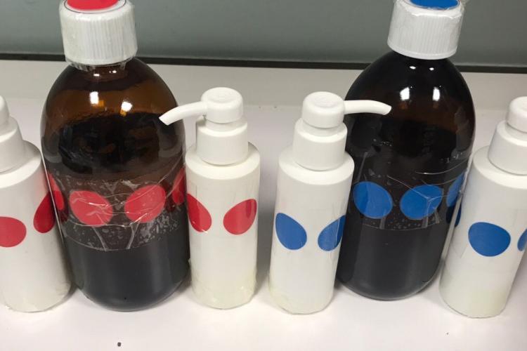 bottles of medicine