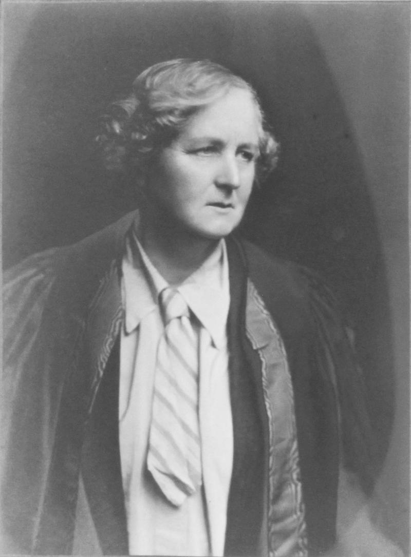 Aleen Cust in academic robes.