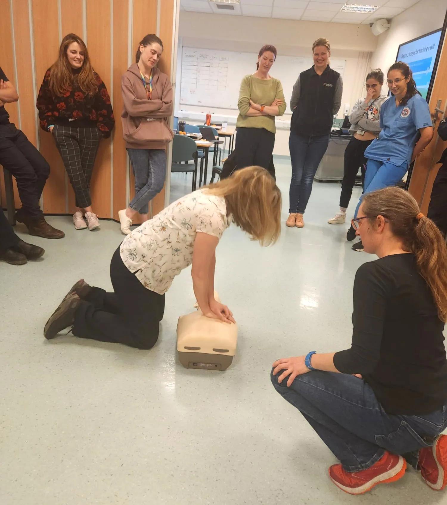 Practical group work by clinical veterinary staff