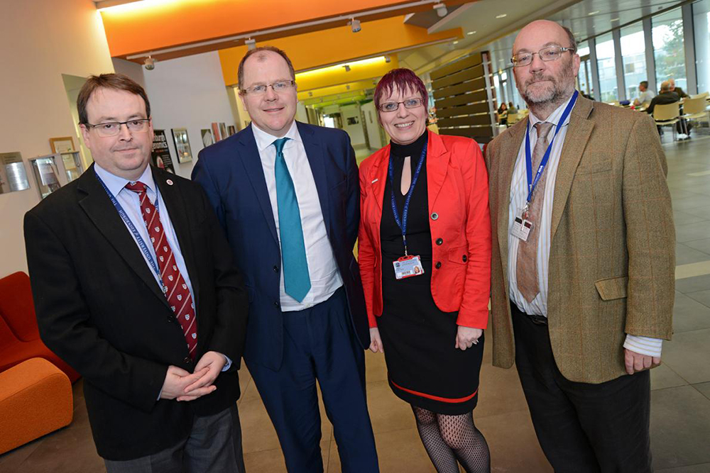 George Freeman at Roslin with staff