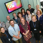 The Athena SWAN group at The Roslin Institute after receiving the gold award