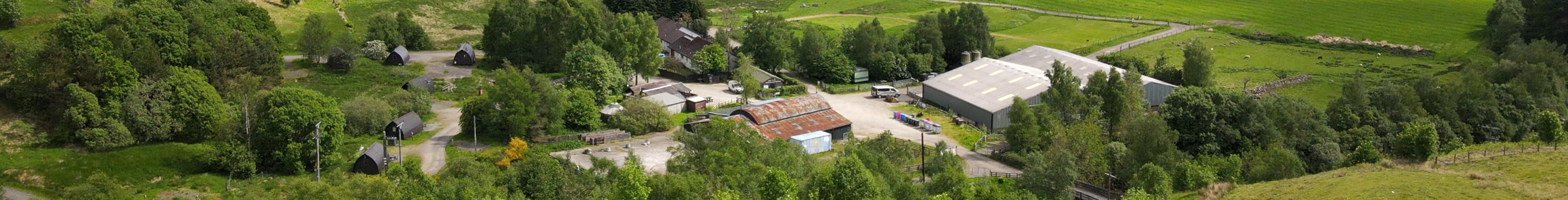 Drone shot of a high tech farm