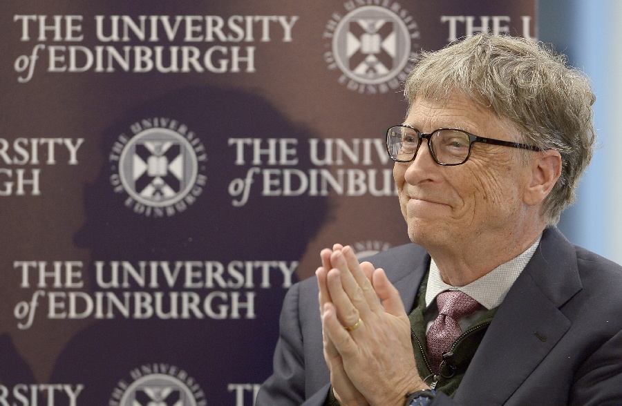 Bill Gates on the Easter Bush Campus