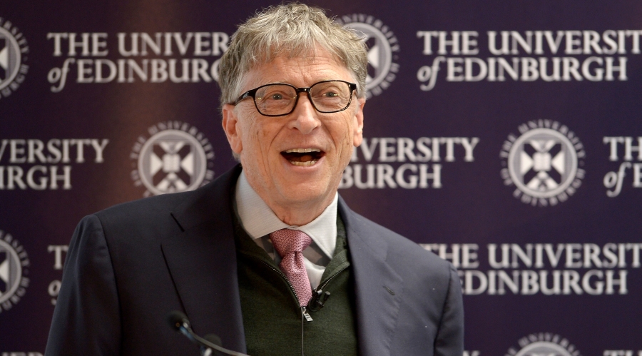 Bill Gates speaking at the recent launch of the University of Edinburgh’s Global Academy of Agriculture and Food Security. Neil Hanna Photography.