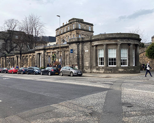 Site of Calton Convening Rooms on Waterloo Place. 