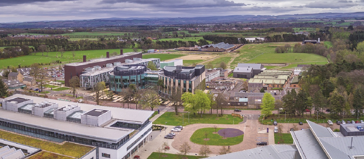 aerial image of easter bush campus 