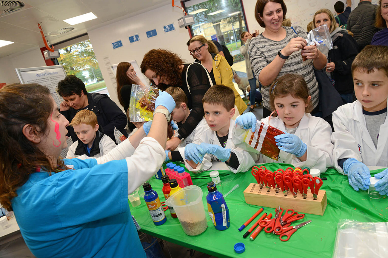 What’s in your poo? Young scientists learn about the components of healthy poo and get to take home the sample they made in Poo Lab.