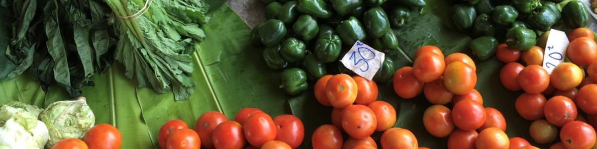 Close up image of vegetables for sale.