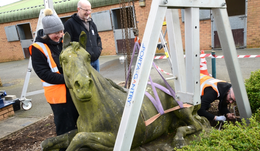 Stone horse renovation