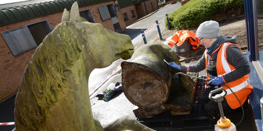 Stone horse renovation