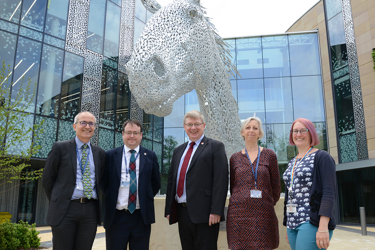 Prof Charlie Jeffery, Prof David Argyle, Martin Whitfield MP, Prof Eleanor Riley and Dr Nicola Stock.