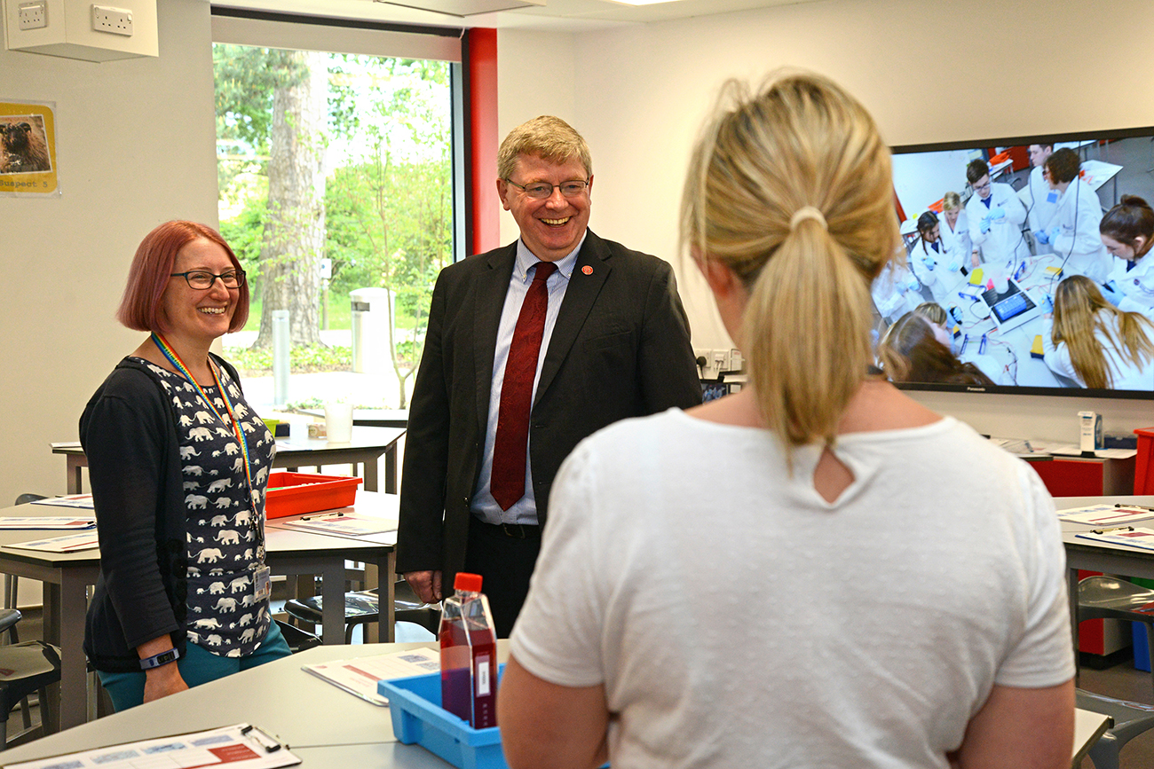 Martin Whitfield MP at EBSOC with Dr Nicola Stock and Jayne Quoiani.