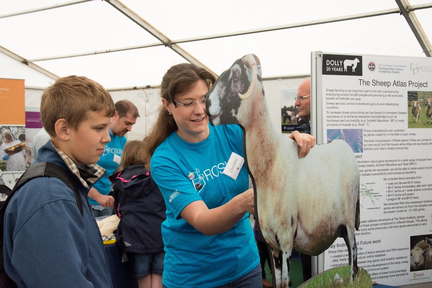 Kids with staff at the Royal Highland Show