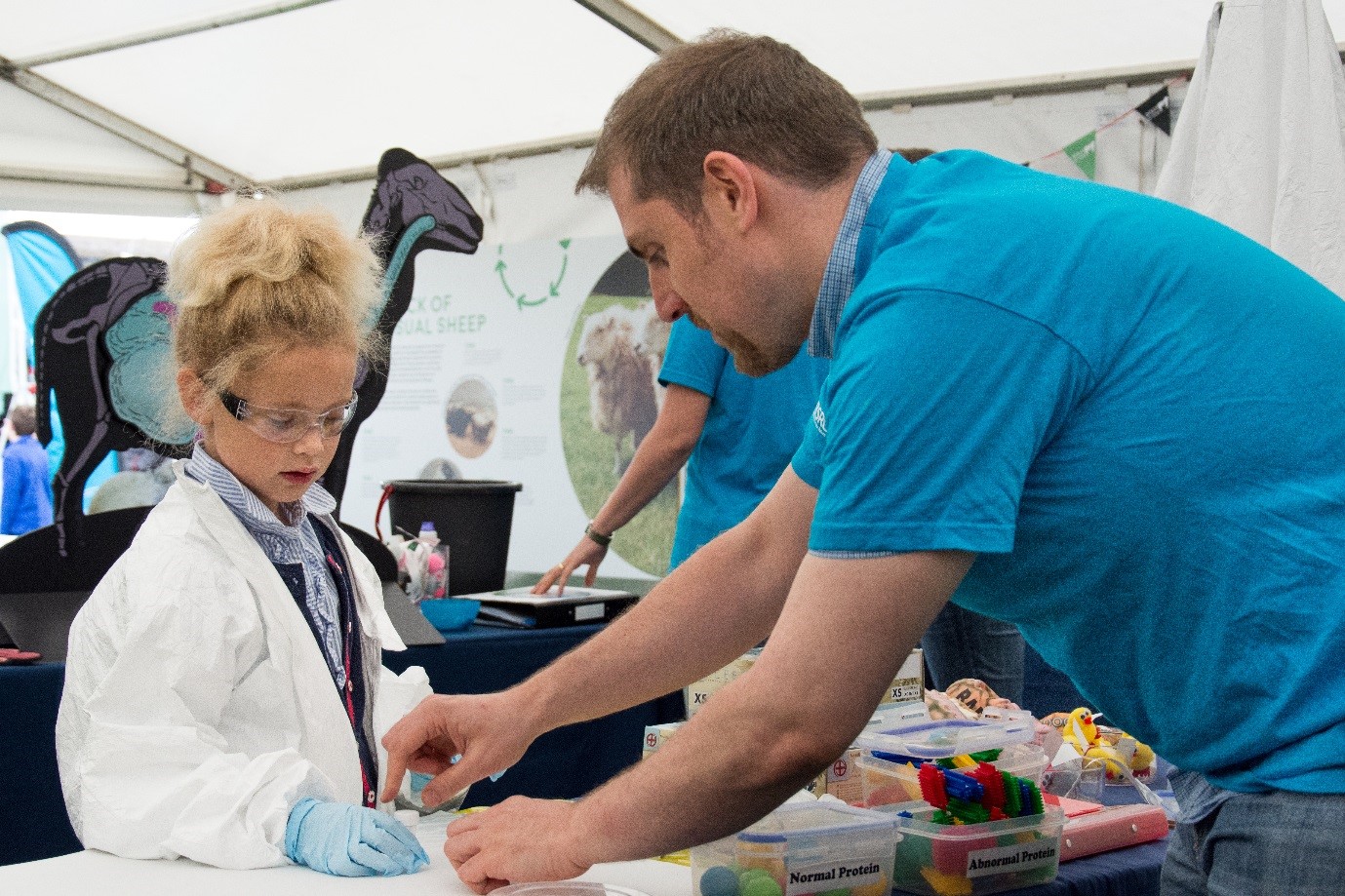 Kids with staff at the Royal Highland Show