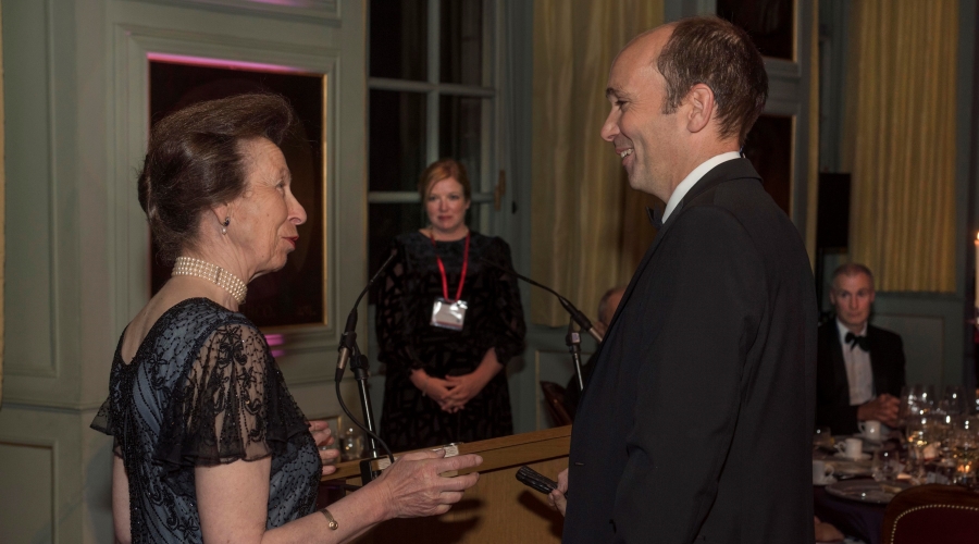 Professor Richard Mellanby with Princess Anne.