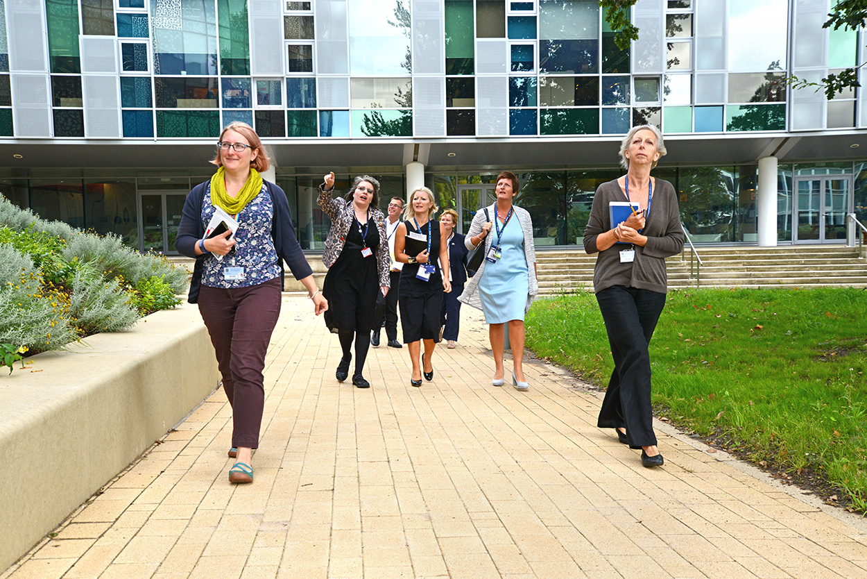 Group walking.