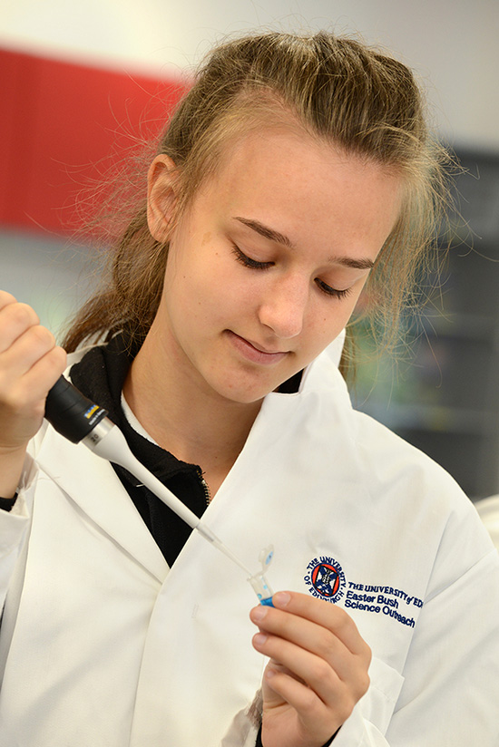 A student in the EBSOC lab