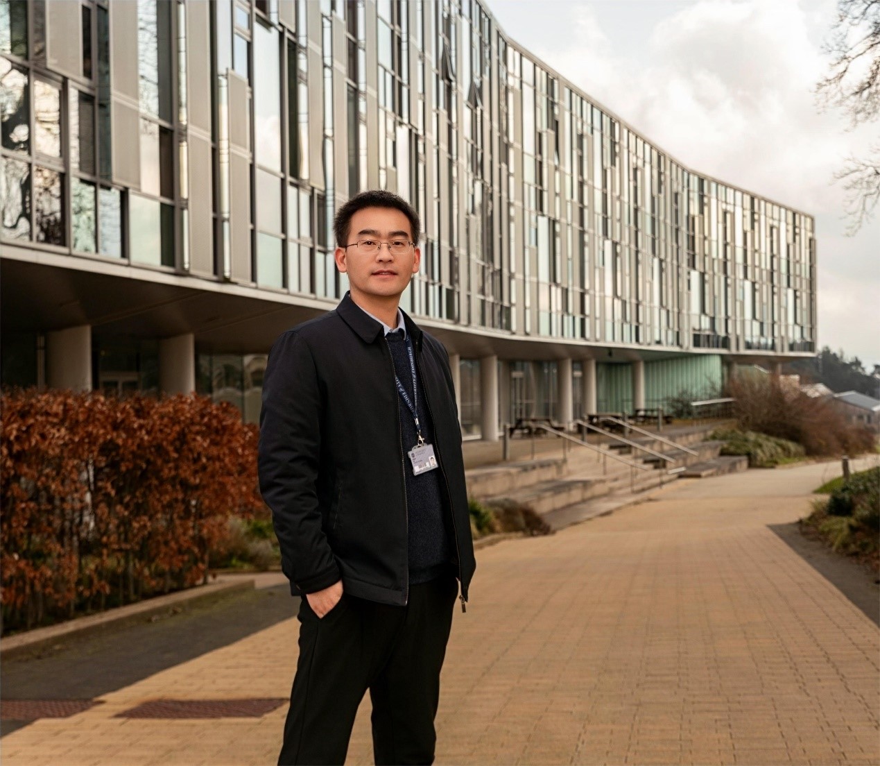 Prof Shikai Liu outside Roslin Institute