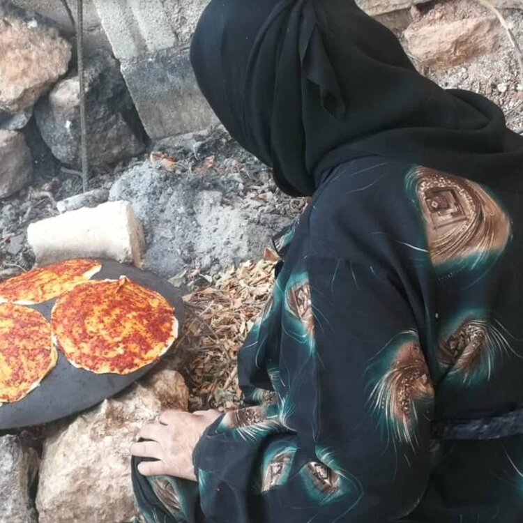 Syrian woman cooking